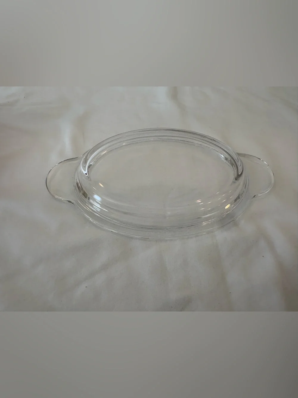 Vintage Pyrex P-14-C Clear Glass Oval Replacement Lid Corning Ware for 6.5” Dish